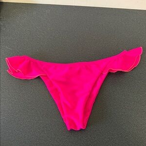 Women's Pink Ruffle Bikini Bottom